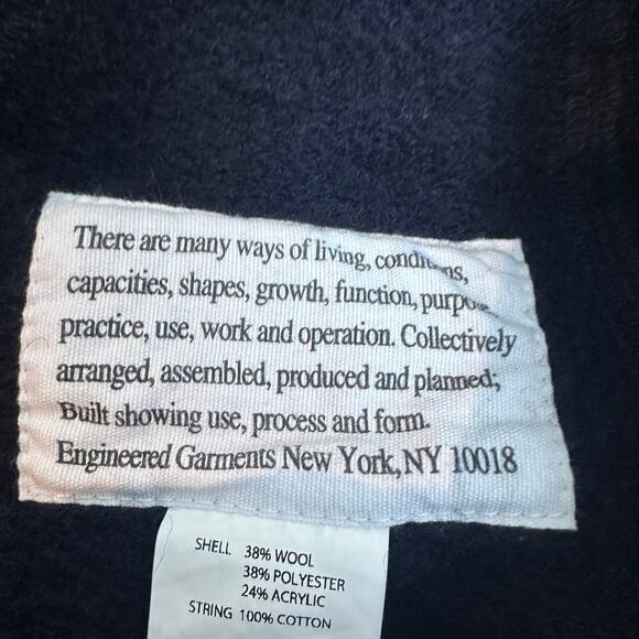 FWK Engineered Garments Blue Knit Wool Blend Pull On Cropped Pants Flawed sz 1=S - Picture 8 of 10